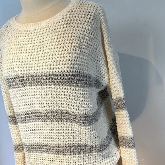 Massimo Dutti Cream and Gray Knit Sweater - Picture 4 of 10